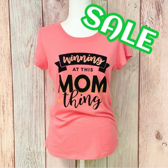 Way to Celebrate Tops - Women’s “Winning At This Mom Thing” Short Sleeve Tee Shirt NWT